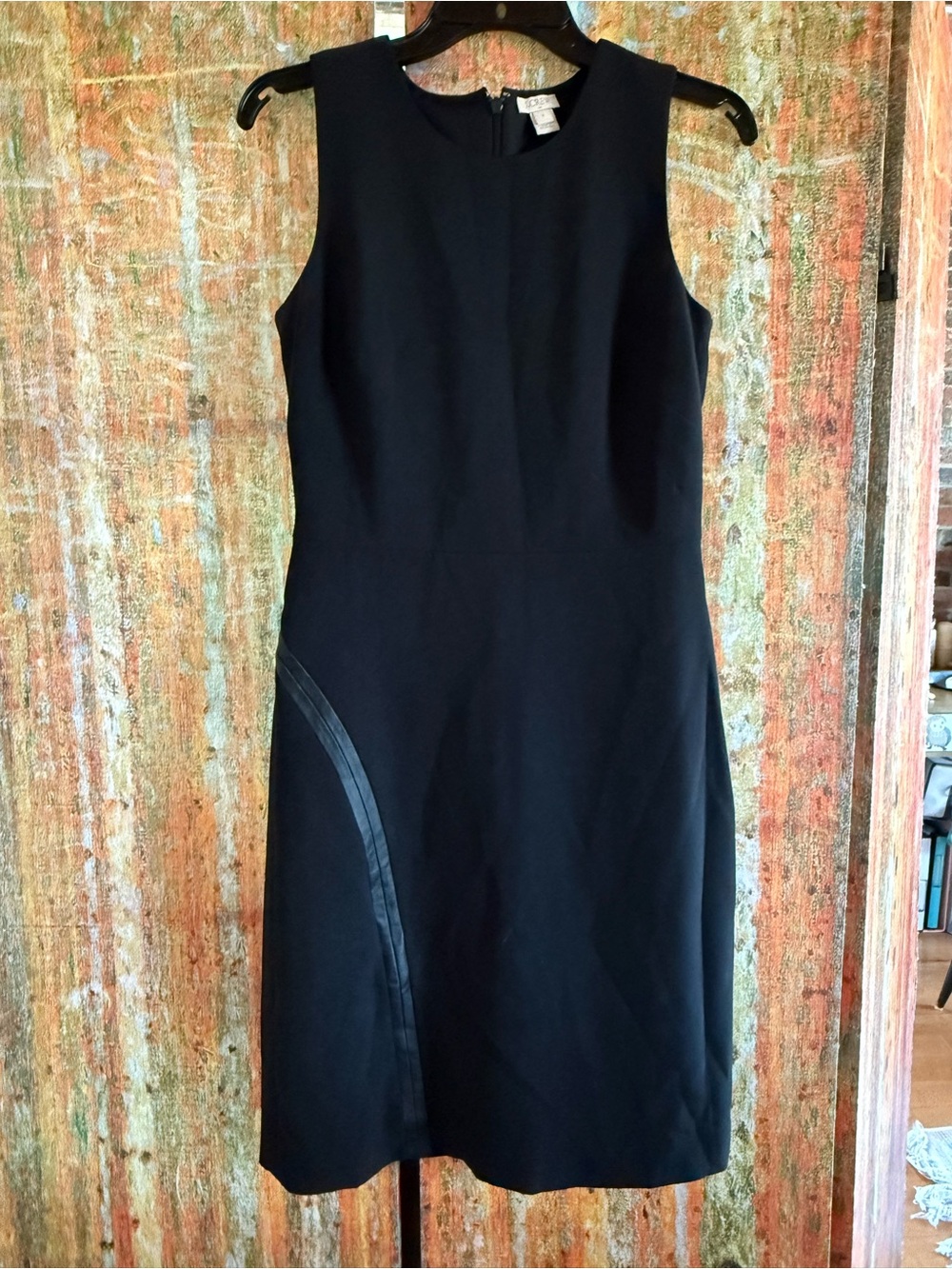 J. Crew Black Sleeveless Midi Sheath Dress